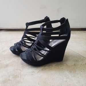 Women's Black Charlotte Russe Wedge Heels